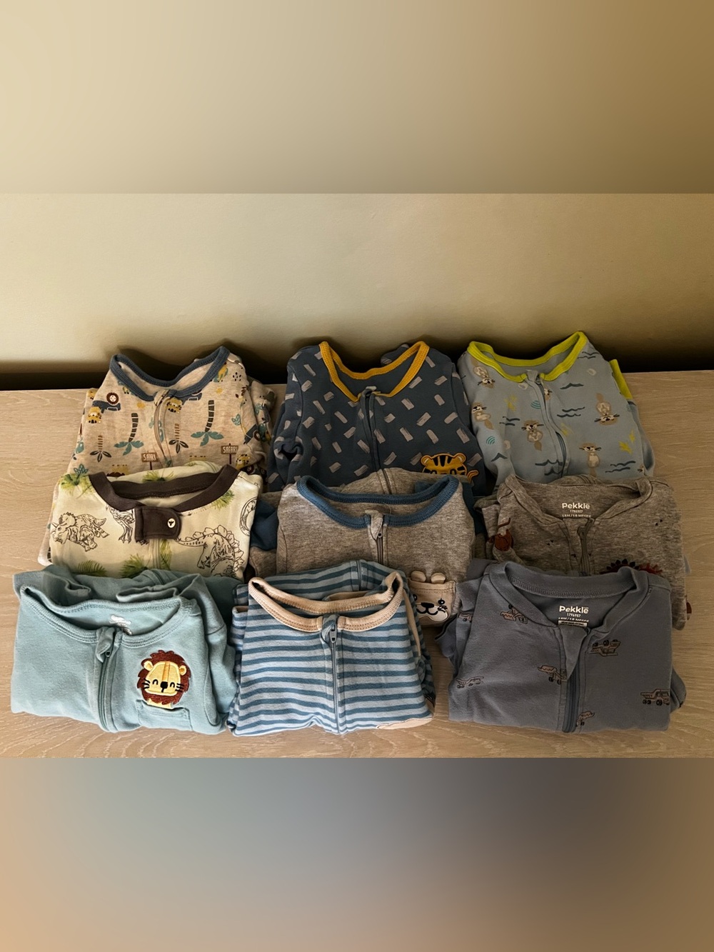 18m Baby Boy 9-Piece Pajama Bundle Various Brands